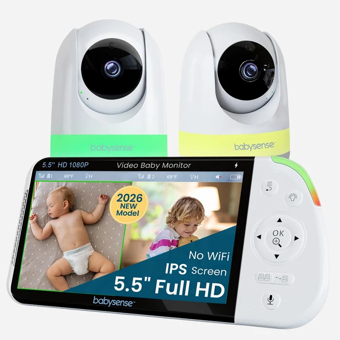 Babysense MaxView 5.5 Inch 1080p Split Screen Video Baby Monitor