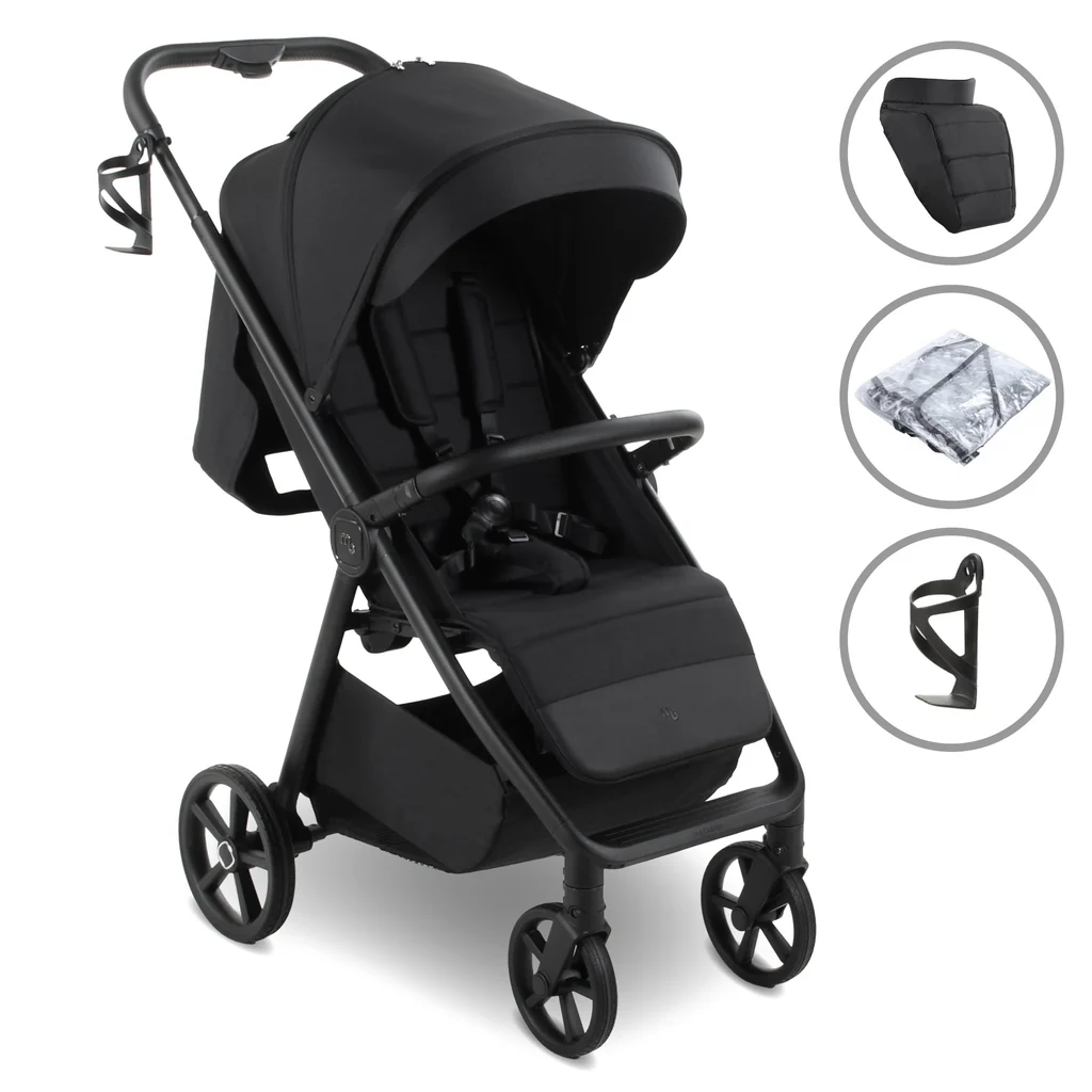 My Babiie MB170 Plus Pushchair Stroller Black Birth to 4 Years