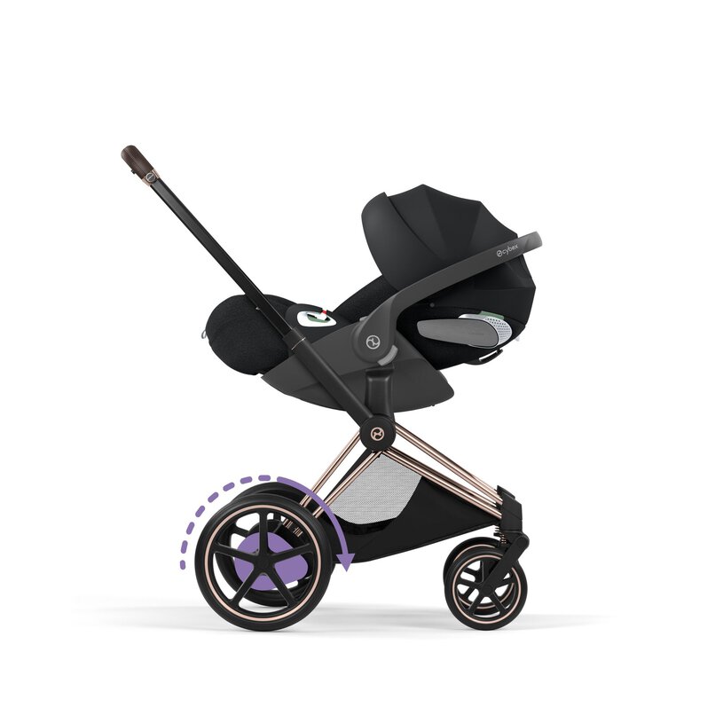 Cybex e-Priam Smart Stroller Deep Black Birth to 4 Years
