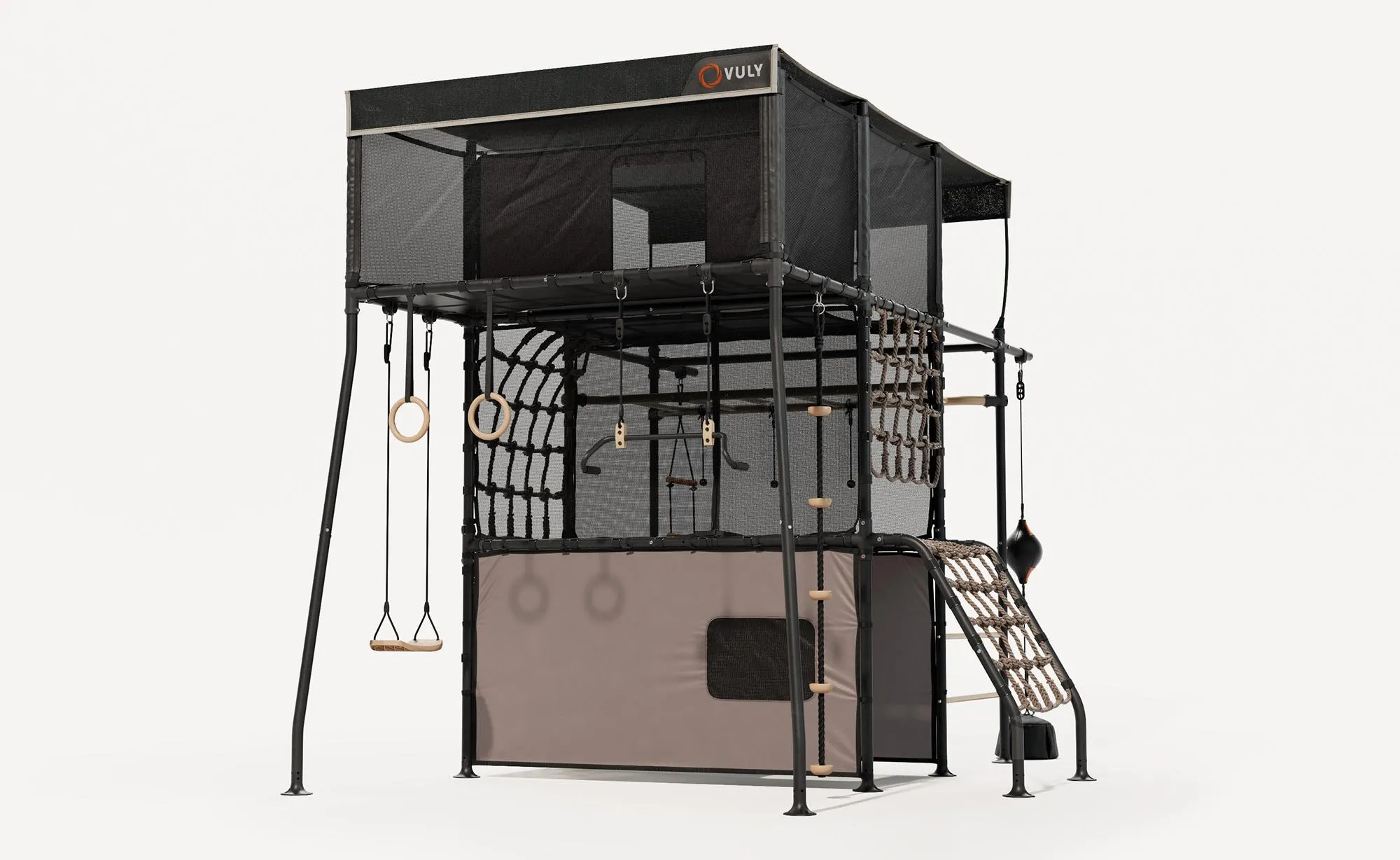 Vuly Quest 2.1 Treehouse Outdoor Modular Steel Climbing Frame Monkey Bars Playset