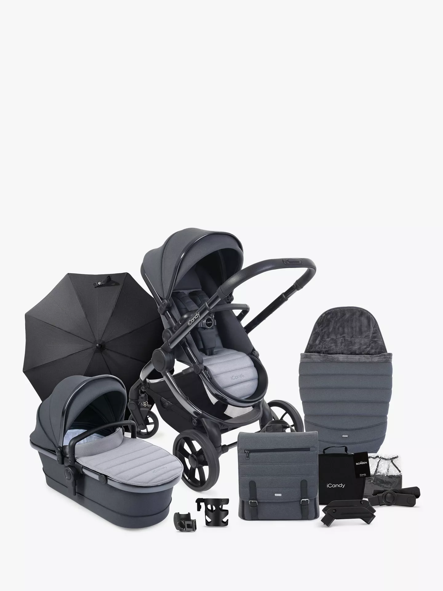 iCandy Peach 7 Pushchair Accessories Bundle Porcini Stroller Set