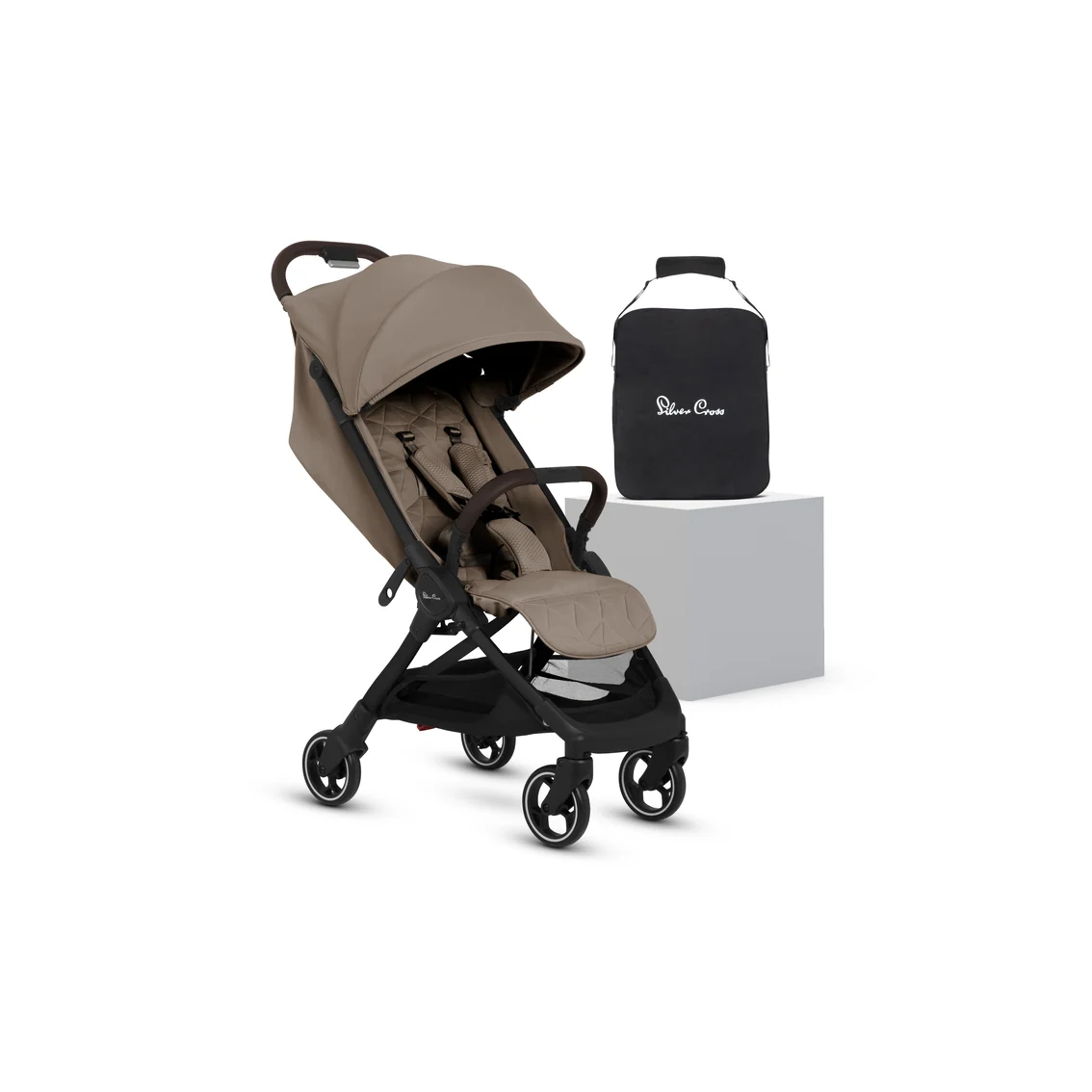 Silver Cross Clic Compact Travel Stroller Lightweight Folding Pushchair Cobble