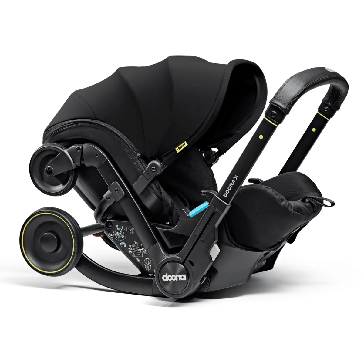 Doona X All in One Infant Car Seat Stroller Recline Nitro Black