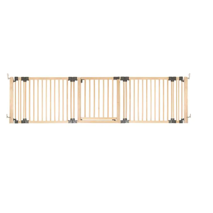 Safetots Wooden Multi Panel Baby Safety Room Divider Barrier Up to 296.5cm Natural