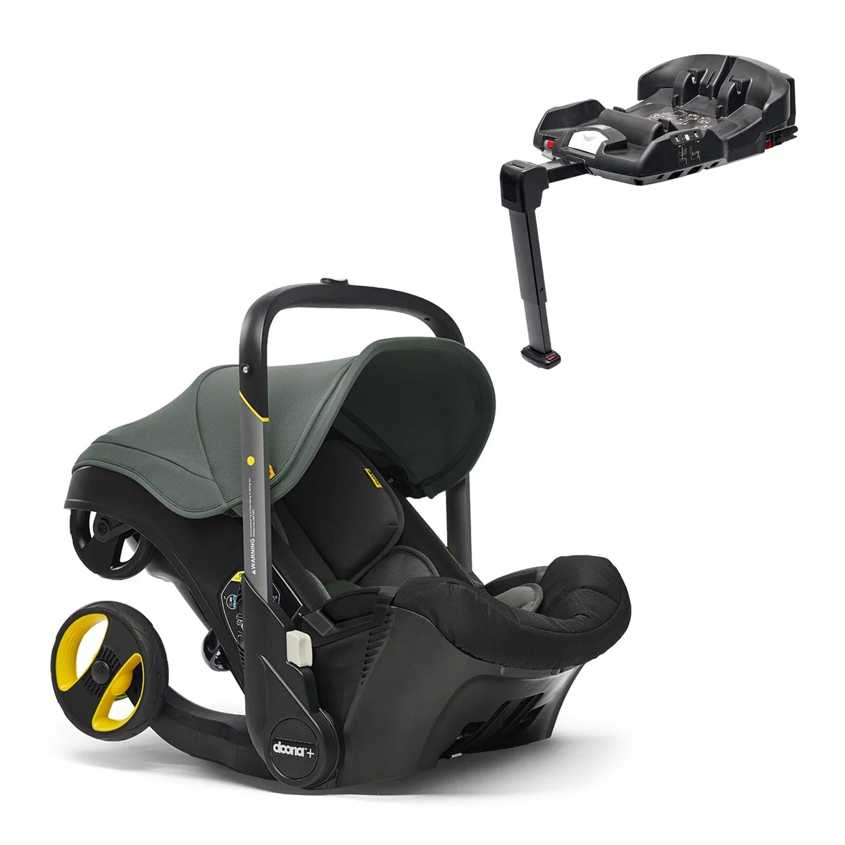 Doona Infant Car Seat Stroller ISOFIX Base Bundle Slate Green