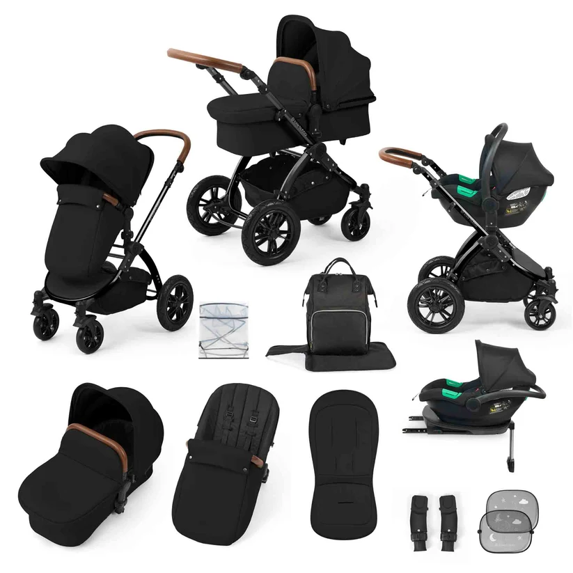 Ickle Bubba Stomp Luxe All in One Stroller Travel System Cirrus ISOFIX Black