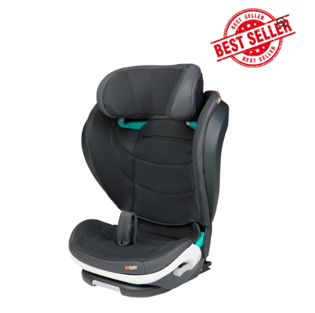 BeSafe iZi Flex FIX 2 i-Size High Back Booster Car Seat Fresh Black Cab