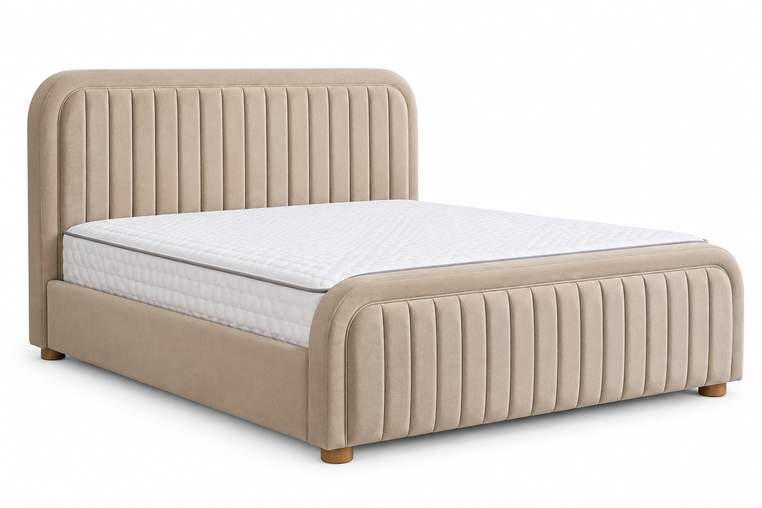 Soft Snooze Beds Premium Upholstery Adjustable Mobility Bed With Mattresses Headboard Beige