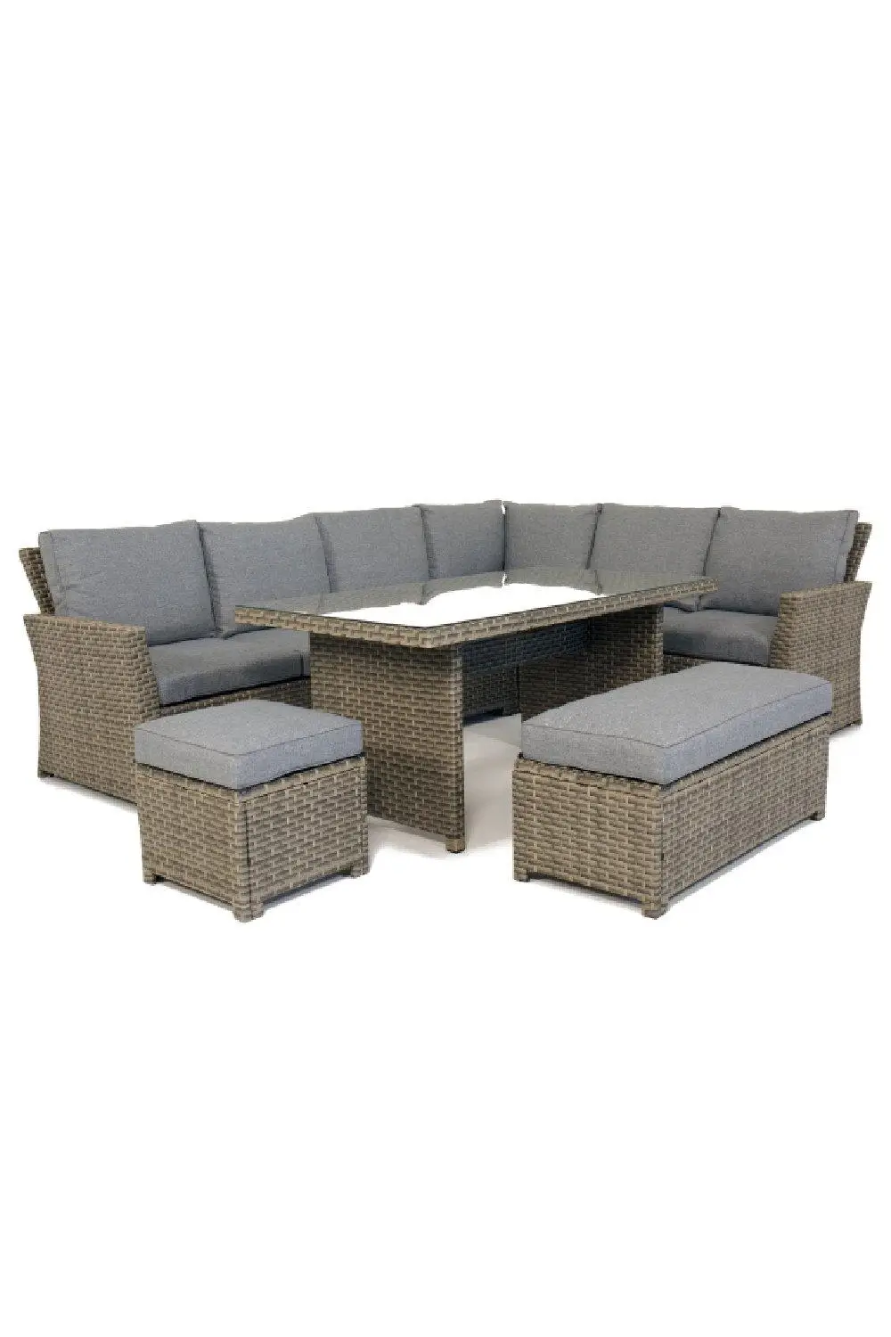 Out and Out Palma Grey Corner Outdoor Rattan Garden Lounge Set