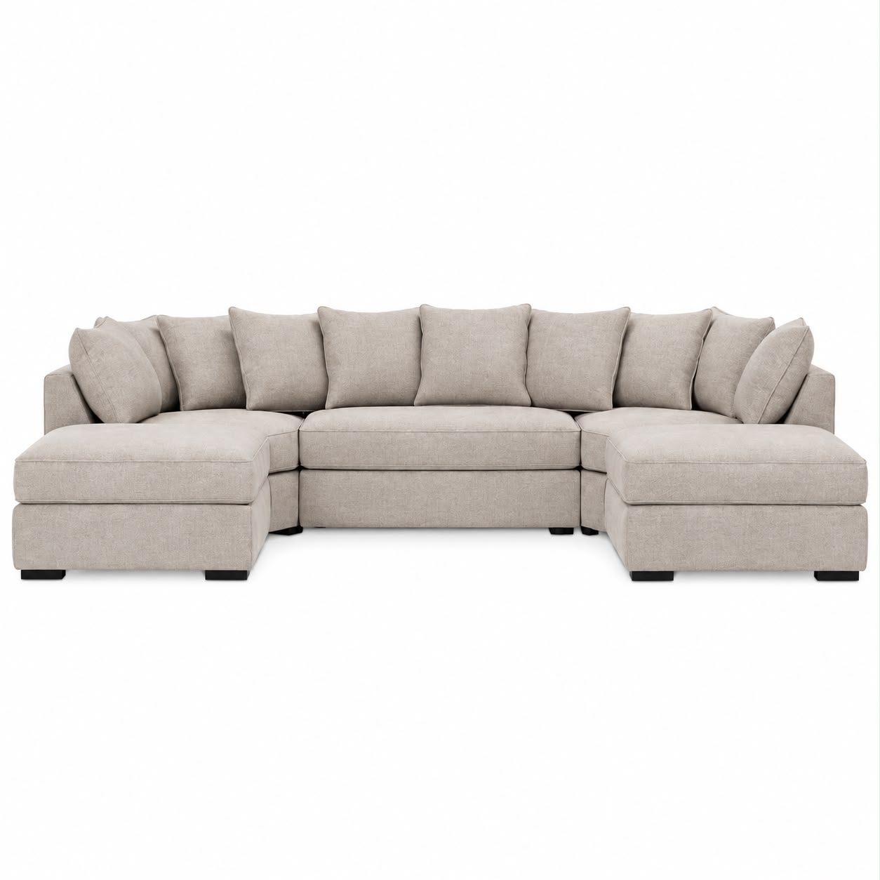 Sofa Club Bishop Luxe Chenille U-Shape Corner Sofa Summer Linen